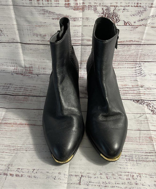 Cole Haan Grand Ambition Holland Black Embossed Leather Booties Size 10 B
