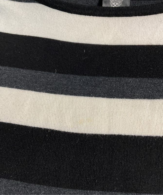 Vince Camuto Women's Long Sleeved Striped Sweater Dress Black/White Size S