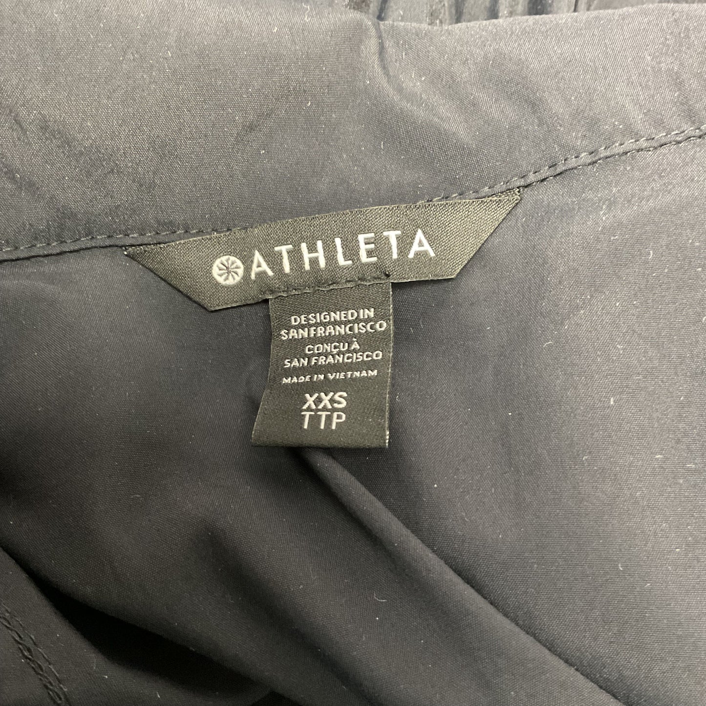 Atleta Black Pleated Back Quarter Zip Jacket - Size XXS