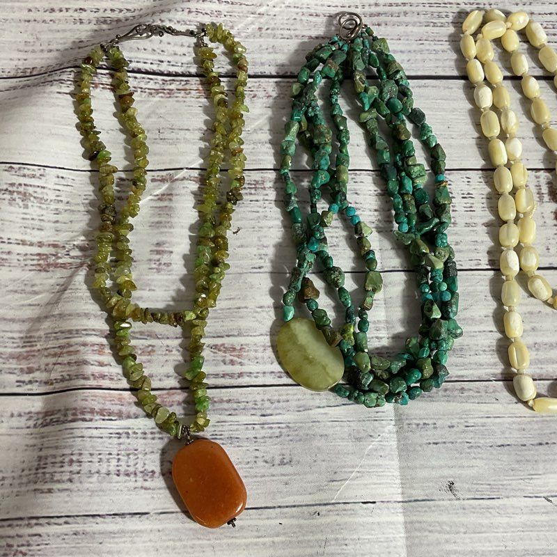 Lot of 6 Multi Gemstone Beaded Necklaces