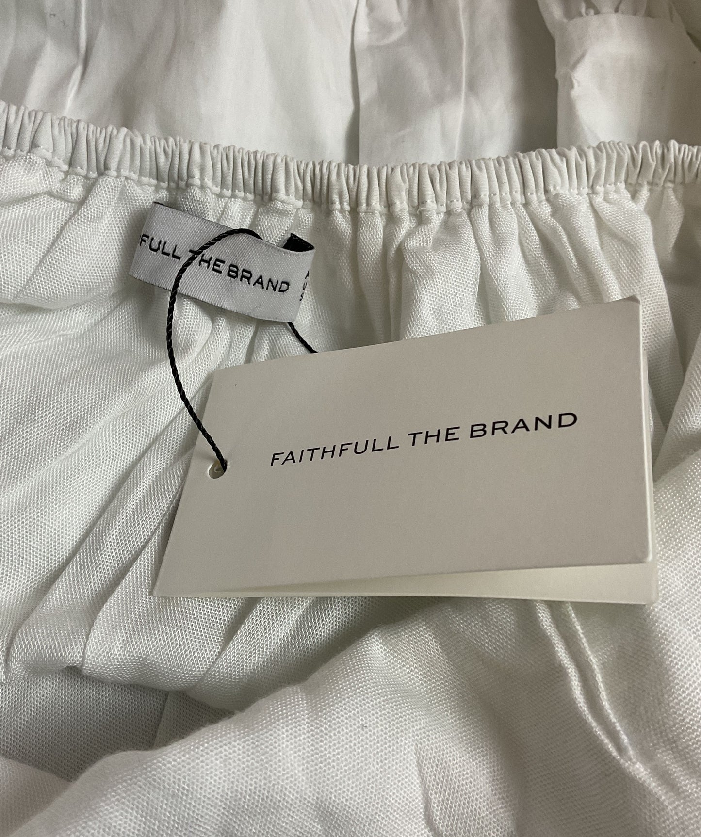 Faithfull the Brand Octavia Mini Dress White Casual Sun Dress Women's - Size 4