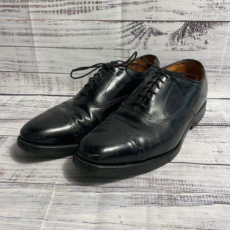 Allen Edmonds Black Leather Byron Brogue Oxford Dress Shoe Men's 8.5 D
