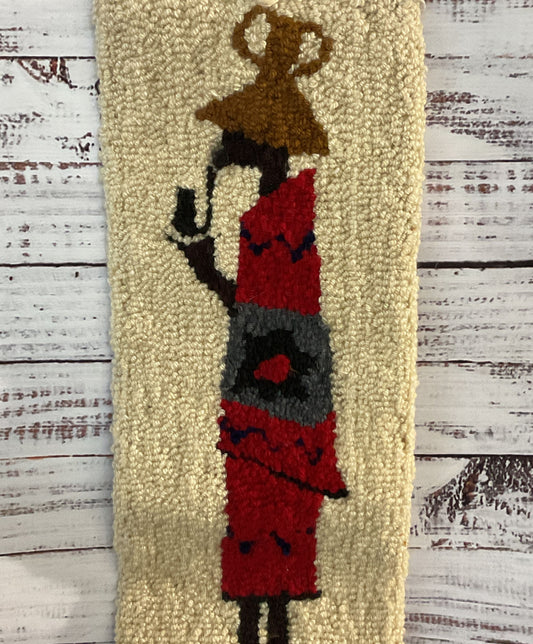 Vintage Handmade African Women Wall Panel Decor Multicolor