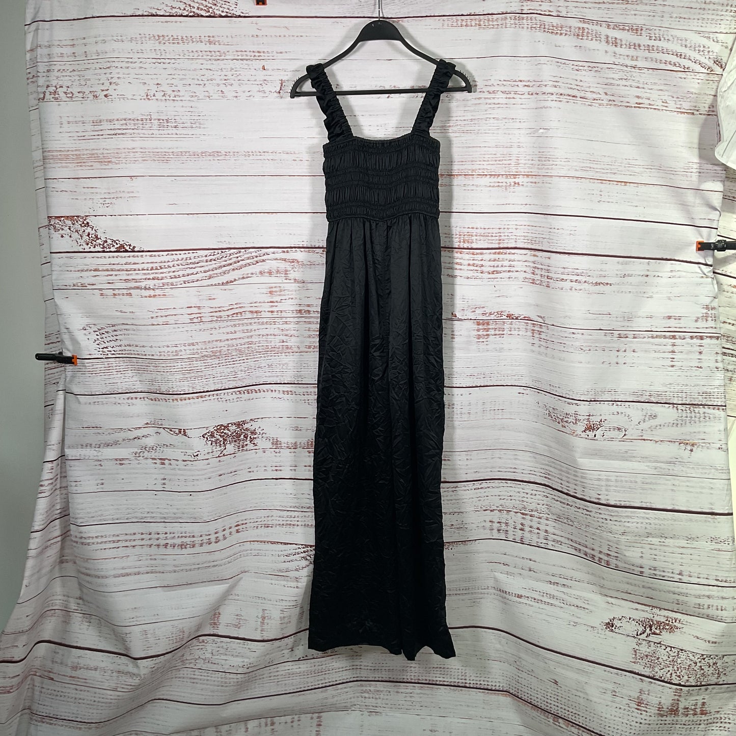 Gianni Black Square Neckline Jumpsuit - Size 32