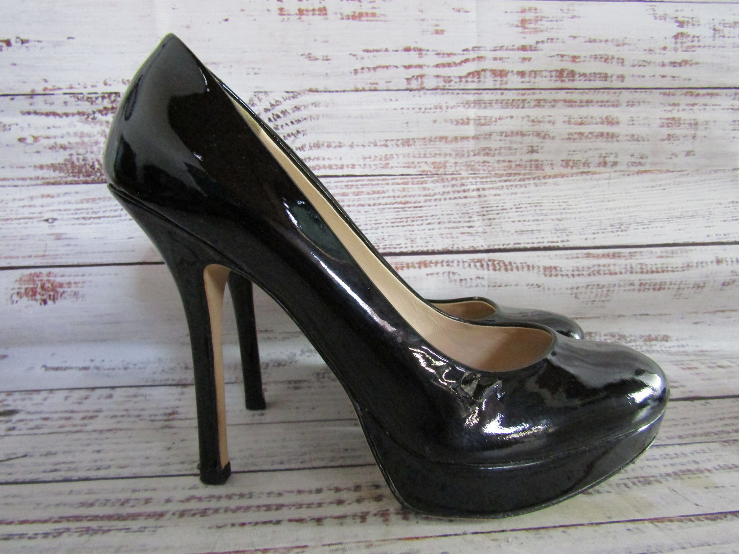 Joan & David Flipp Women's Black Patent Leather Pumps Size 6.5