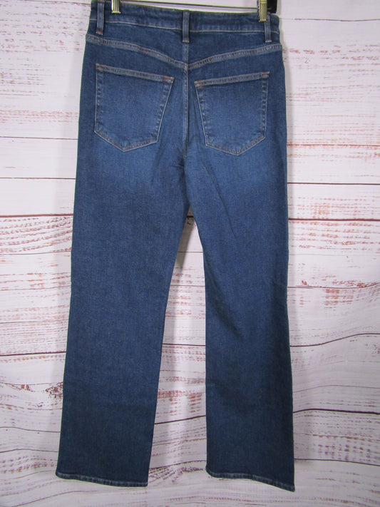 Reformation Women's Blue Denim Mid-Rise Wide Leg Jeans Size 27