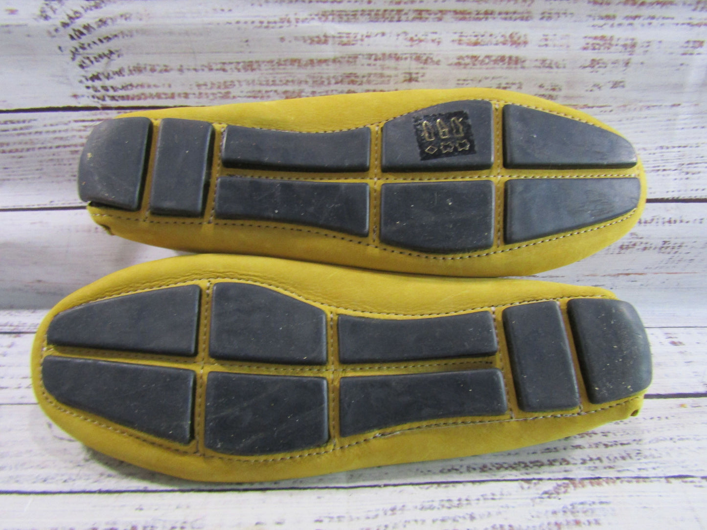 Massimo Matteo Men's Yellow Suede Driving Penny Loafer Size 9.5