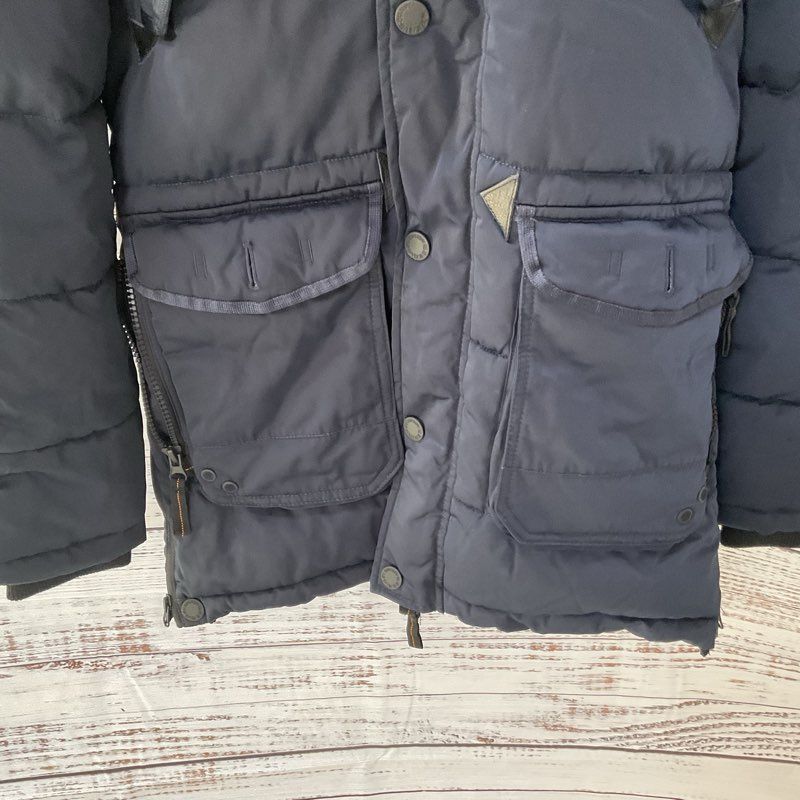 Superdry Navy Chinook Parka Jacket *MISSING FUR* - Size M