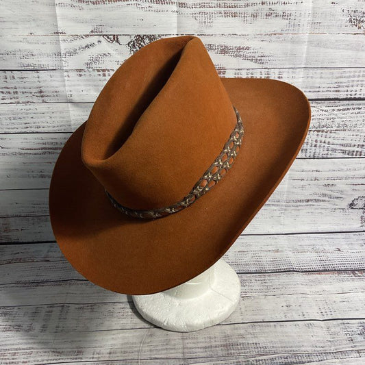 VTG. Resistol Stagecoach Caramel Brown Self-Conforming Western Cowboy Hat 6 3/4