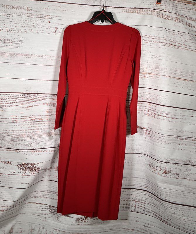 NWT Women's Taylor Classic Red Button Down Dress Size 4 Retail $200