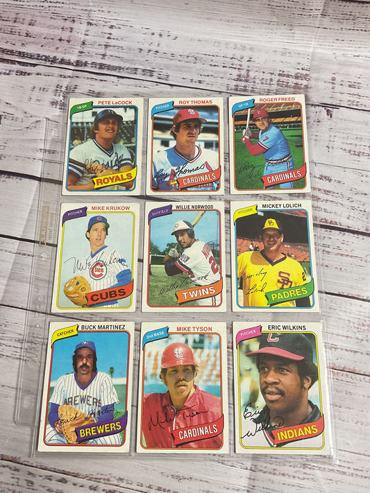 Topps 1980 Rookie Baseball Cards