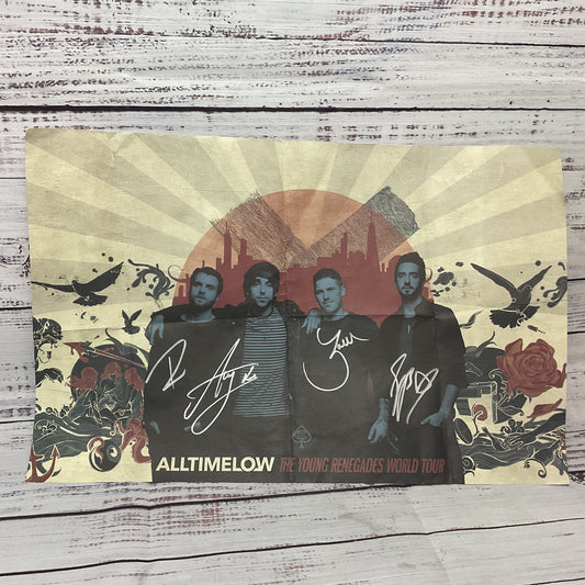 Alltimelow The Young Renegades Worlds Tour Signed Autograph 11x18 Folded*