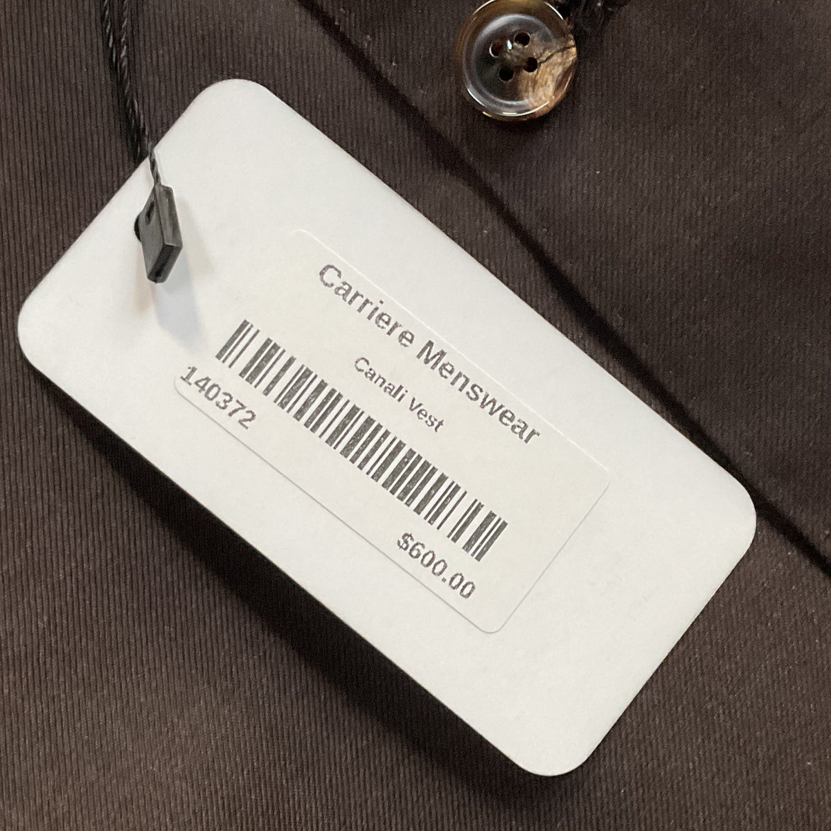 NWT CARRIERE Menswear Men's Brown Cotton Dress Vest- SZ L