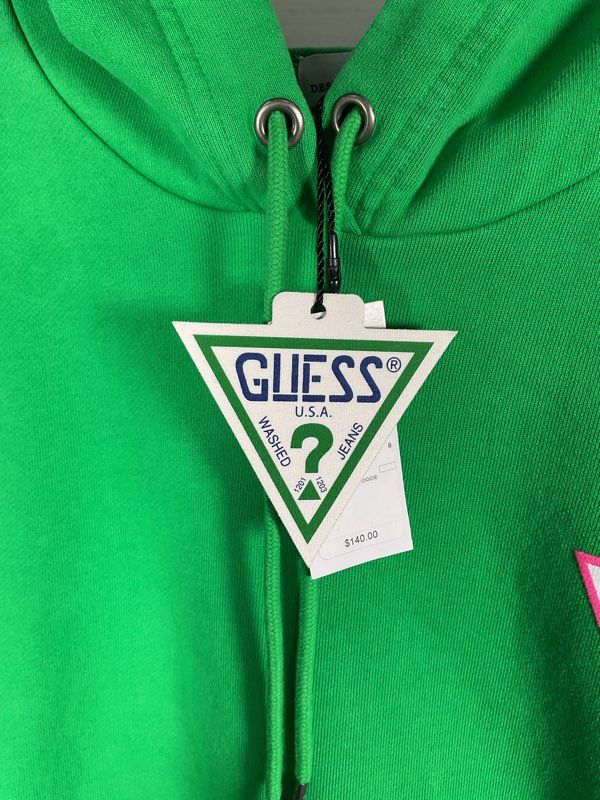 Guess USA x Jon & Vinny's Italian Green Hoodie Sweatshirt Made in USA Size M