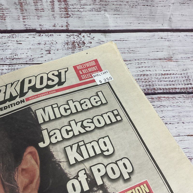 New York Post Michael Jackson King Of Pop Dead June 26, 2009
