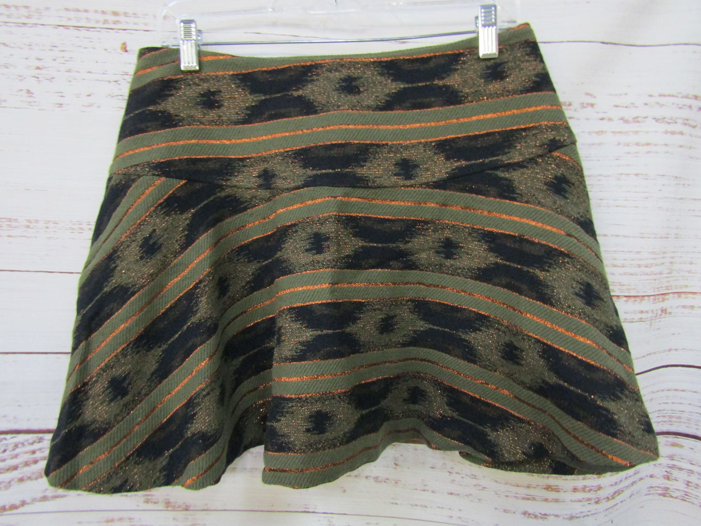 Ramy Brook Virginia Women's Green Geometric Mini Skirt Size 10