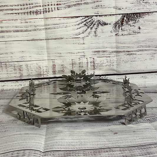 Signed DANI Limited Edition Stainless Passover Mazha Dish- 10.5"