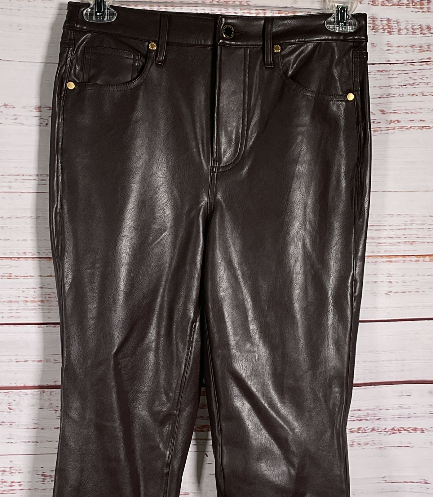 Veronica Beard Beverly High-Rise Skinny Flared Pants Brown 28