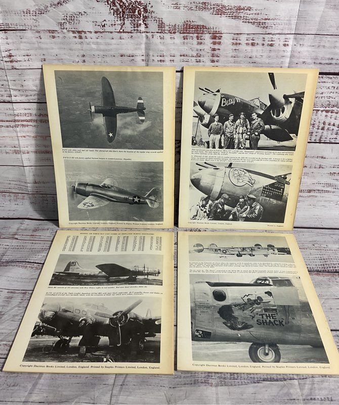 Lot Of 4 Vintage Airplane Camouflage & Markings N0. 13 15 17 18 Army Magazines