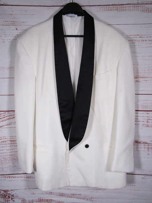 Raffinati Men's White Tuxedo Jacket Size 44 R Made in The U.S.A.