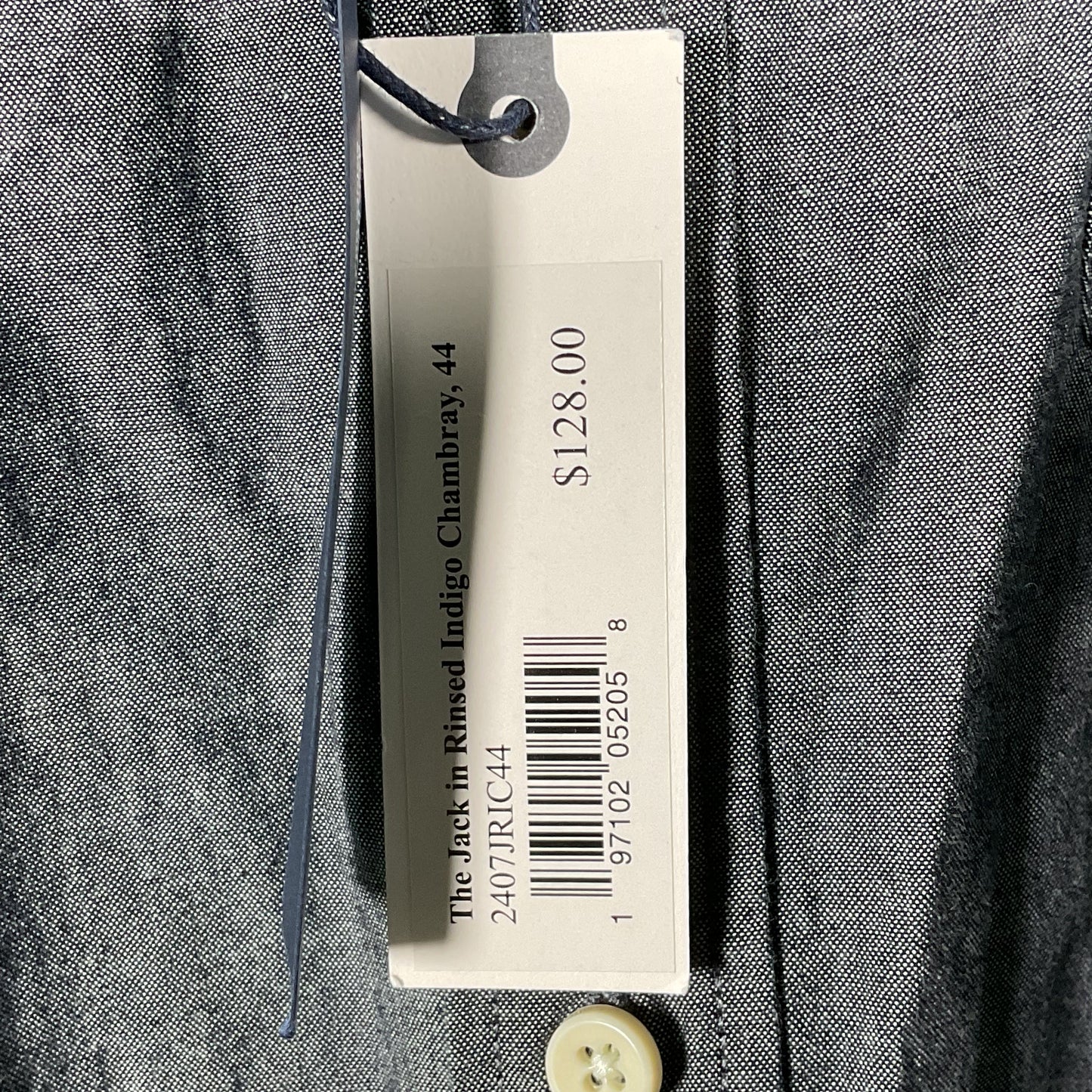 NWT TAYLOR STITCH Men's Gray Button Up Long Sleeve Shirt- SZ 44