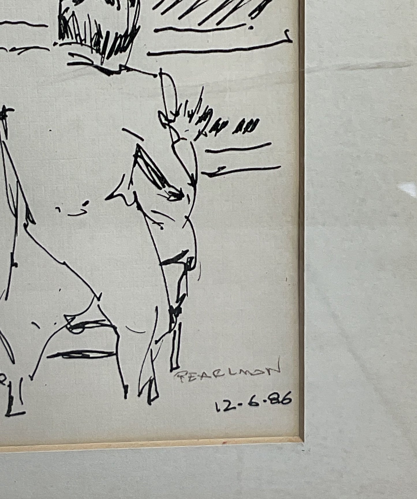 Youri Egorov Signed by Pearlman Framed Drawing