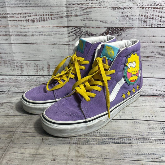 VANS X The Simpsons Lisa for President Purple Skate Hi Top Size 7.5 M/9 W Shoes
