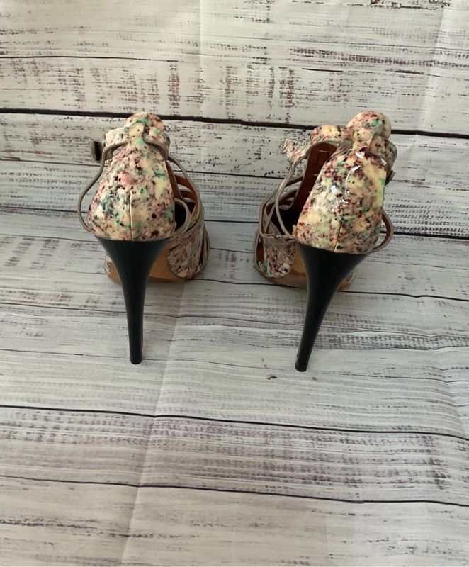Women's Rebecca Minkoff Randi Granite Patent Strappy Heels Size 9