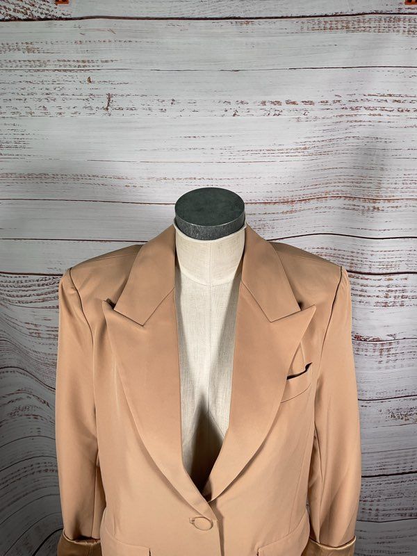 Camila Coelho Women's Blazer Jacket Polyester Brown Size S