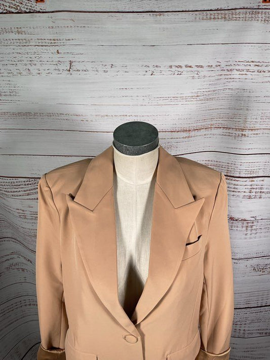 Camila Coelho Women's Blazer Jacket Polyester Brown Size S