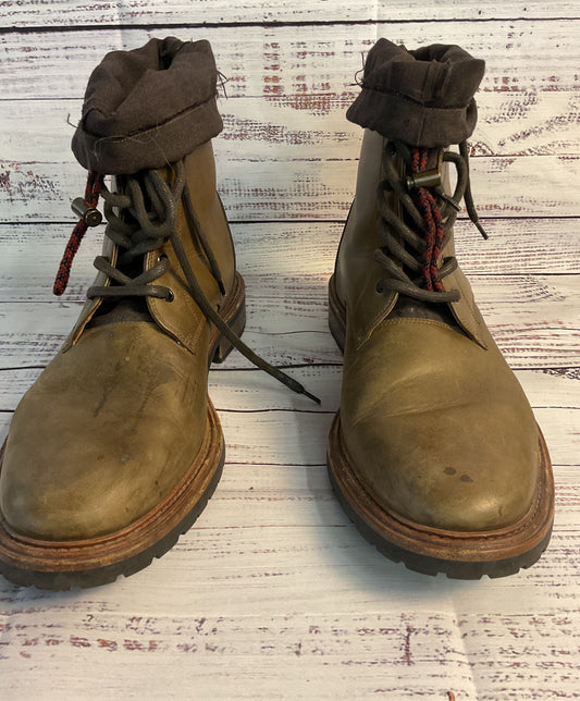 Men's Marc Jacobs Olive Green Leather Combat Boot with lining Size 10