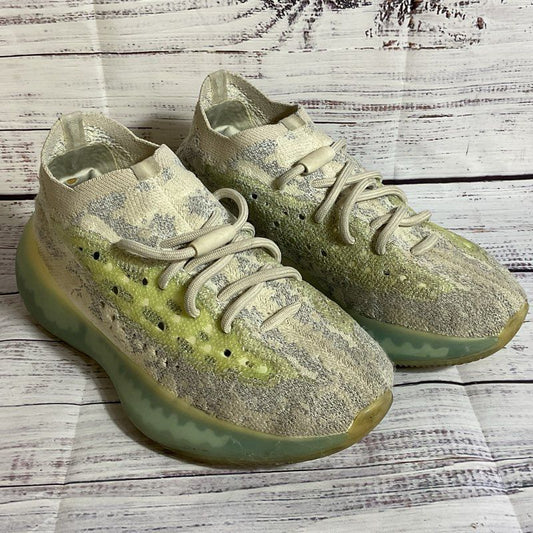 ADIDAS Yeezy Boost 350 V2 White/Green Women's Sneakers- SZ 5