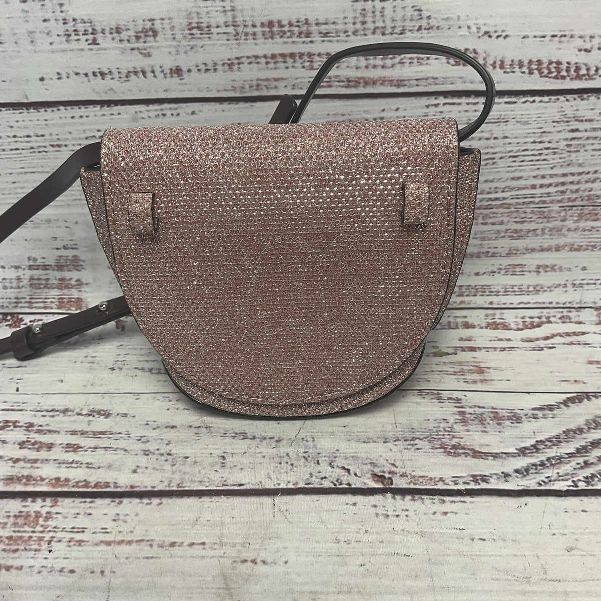 GANNI Pink Nano Banner Saddle Purse Bag 5"x5.5"x2"