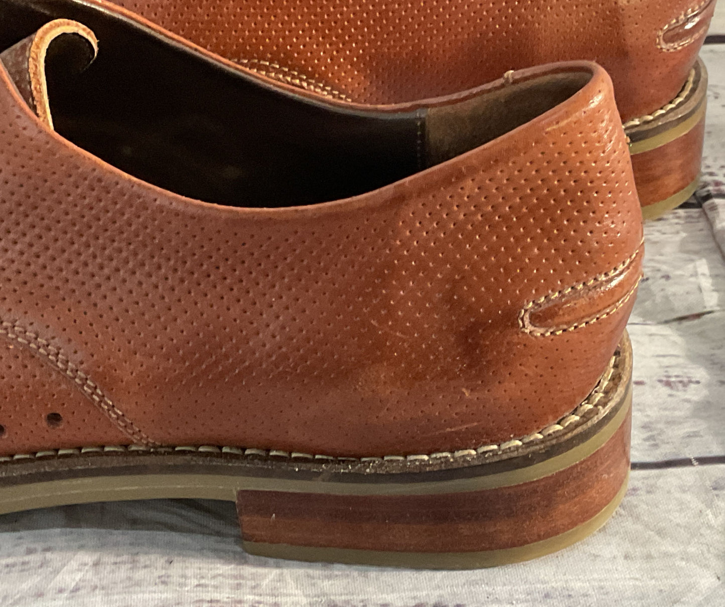 Rachel Comey Perforated Leather Oxford Dress Shoes Brown 8