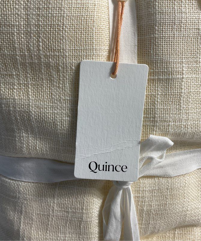New Unsealed Quince European Linen 2 Sheet Set Light Beige 48"x 96"