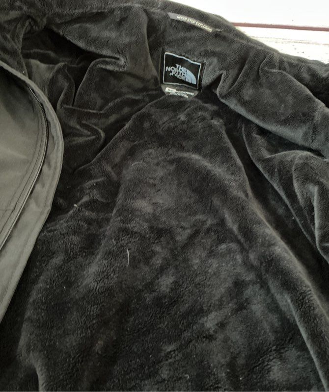 Women's The North Face Black Jacket with velour lining and hood Size S