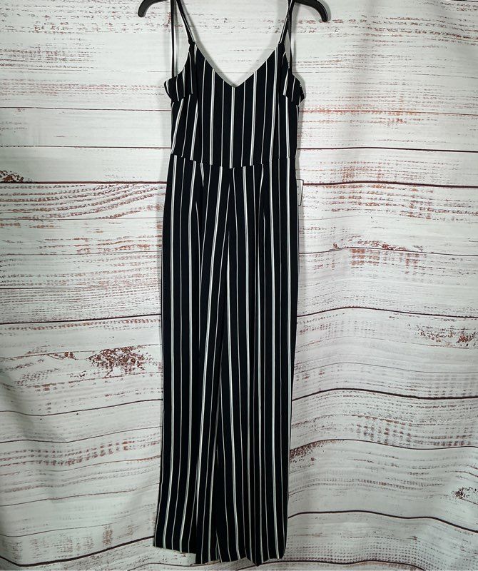 NWT Laundry by Shelli Segal Navy & White Jumpsuit Size 0