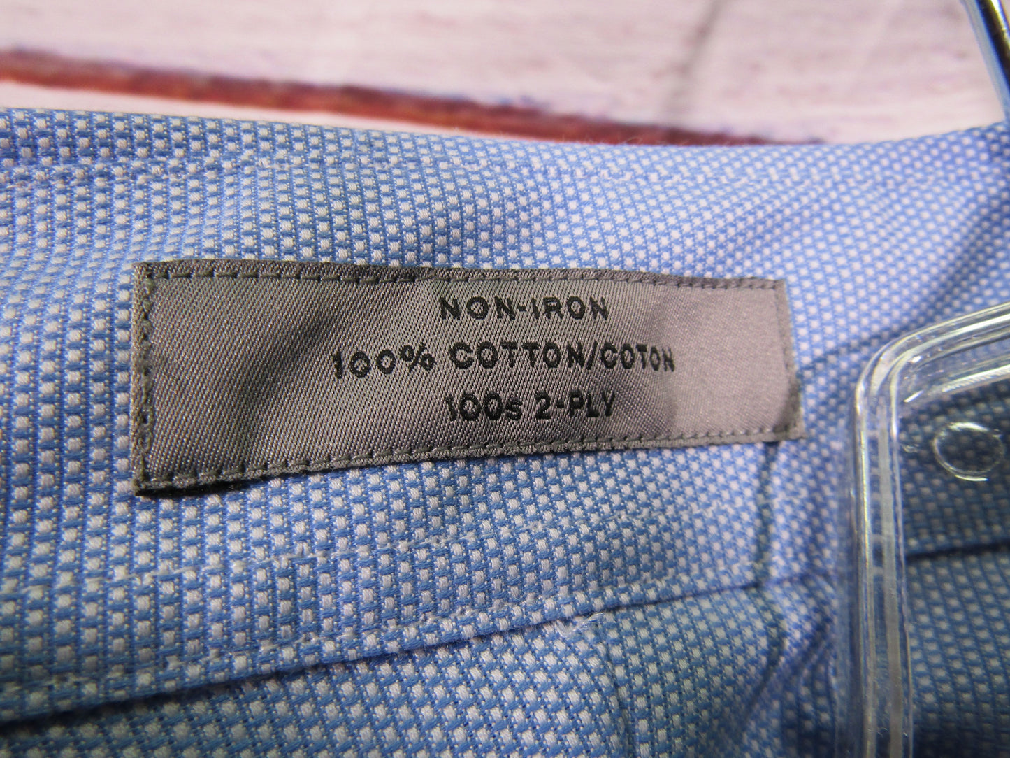Nordstrom Men's Blue Long Sleeve Button Down Cotton Shirt Size 17/ 36-37