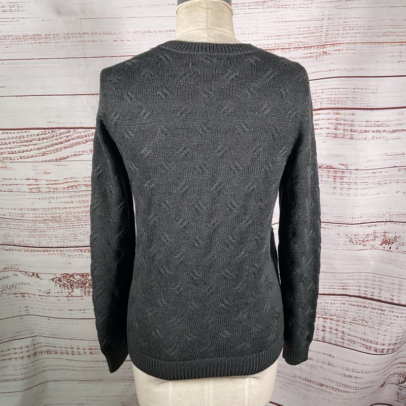 Sandro Gray Knit Merino Wool Blend Pullover Sweater - Size XS