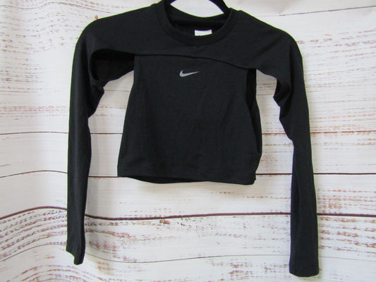 Nike Dri-Fit Girl's Black Long Sleeve Top Size M FN9032-010