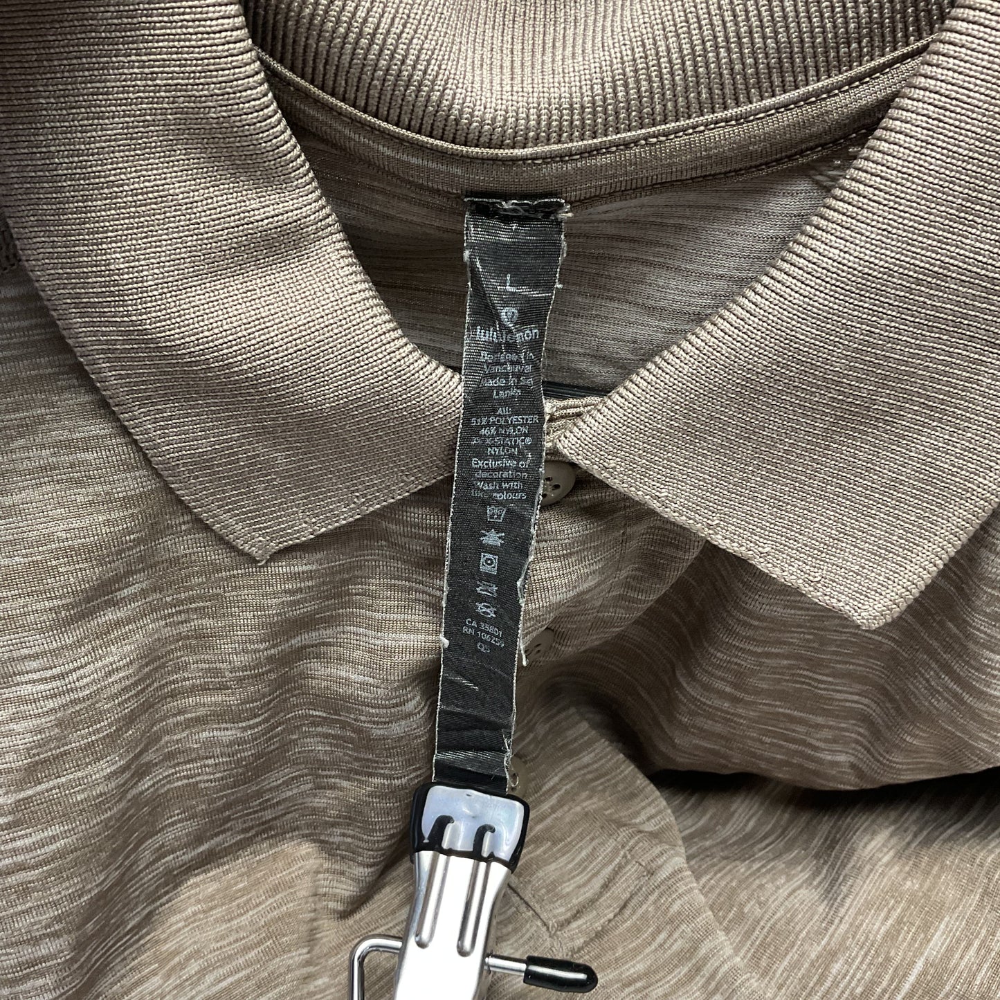 Lululemon Brown Short Sleeve Polo Golf Shirt - Size L