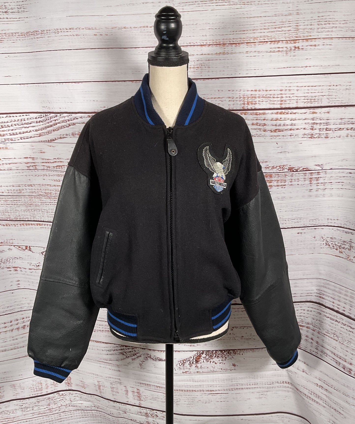 Harley Davidson Motorcycles Jamie Sadock Bomber Jacket Black