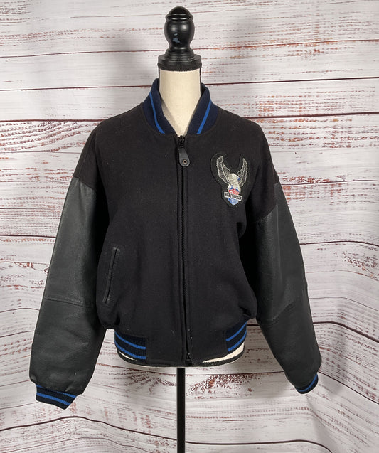 Harley Davidson Motorcycles Jamie Sadock Bomber Jacket Black