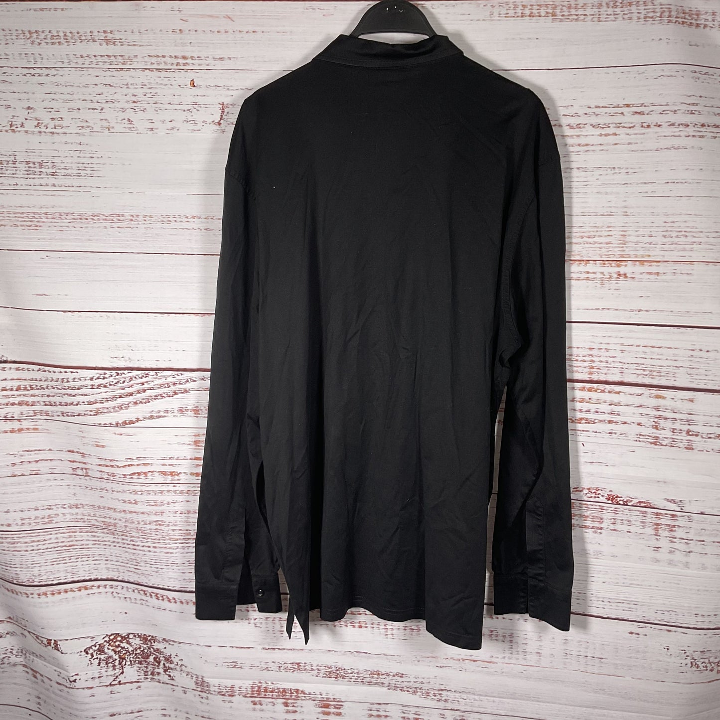 Wilke Rodriguez Black Cotton Long Sleeve Dress Shirt - Size L