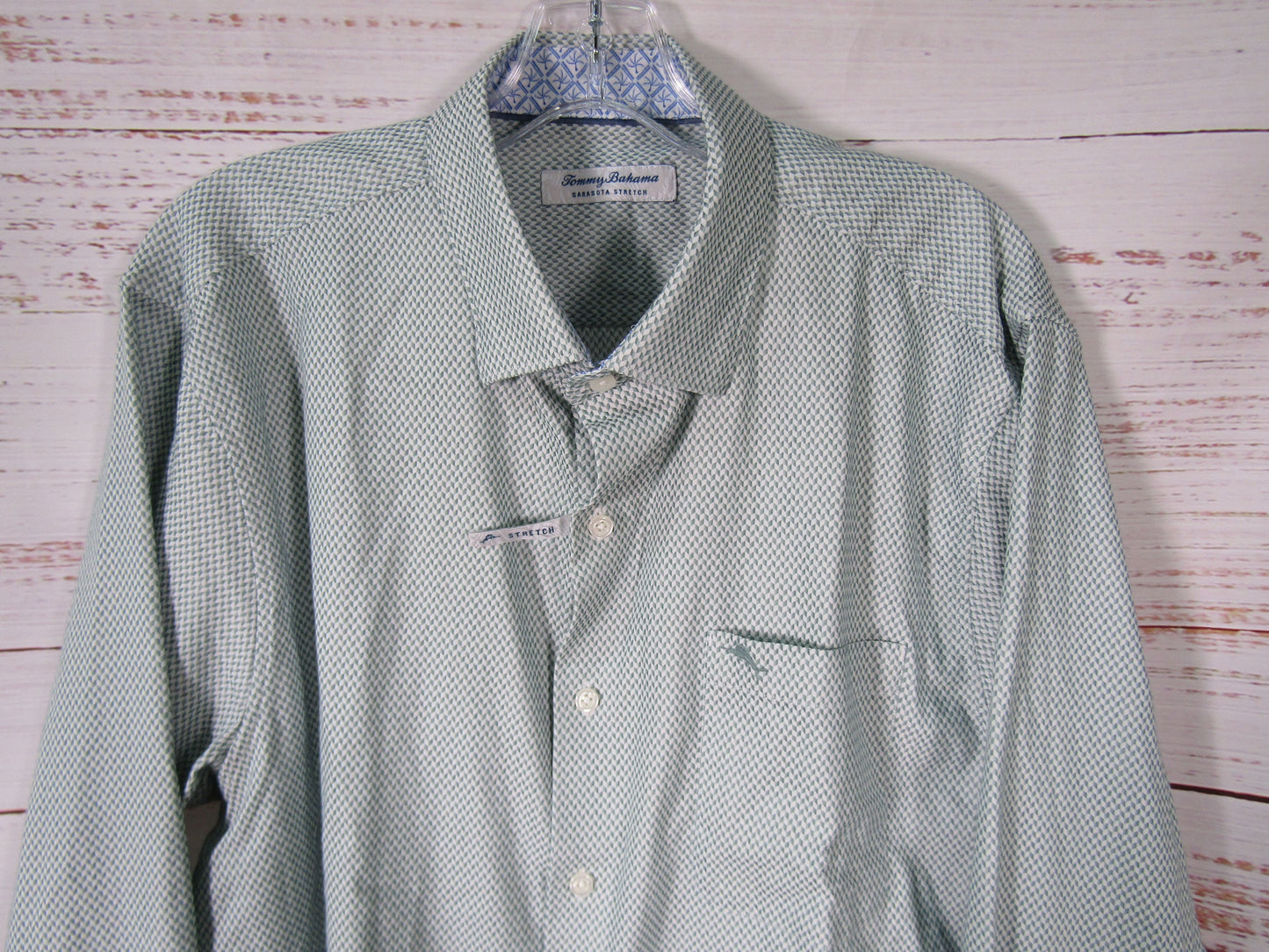 Tommy Bahama Sarasota Stretch Ventura Coast Dark Spa Shirt Size L