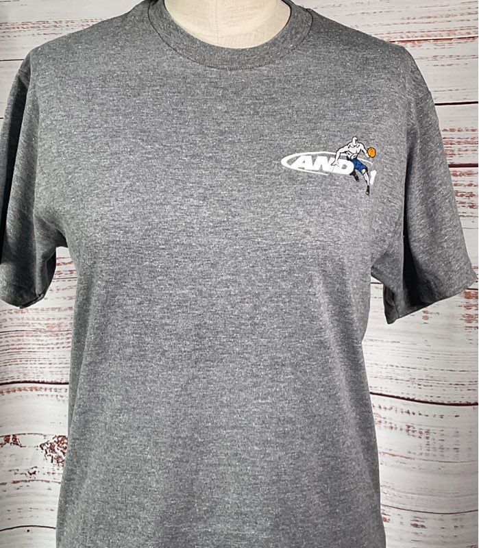 Mitchell & Ness Men's AND1 Game Hope Short Sleeve Top Gray M