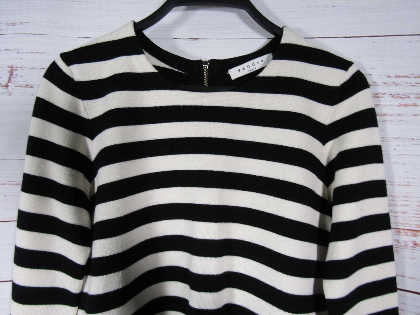 Sandro Women's Black & White Striped Sweater Size 2
