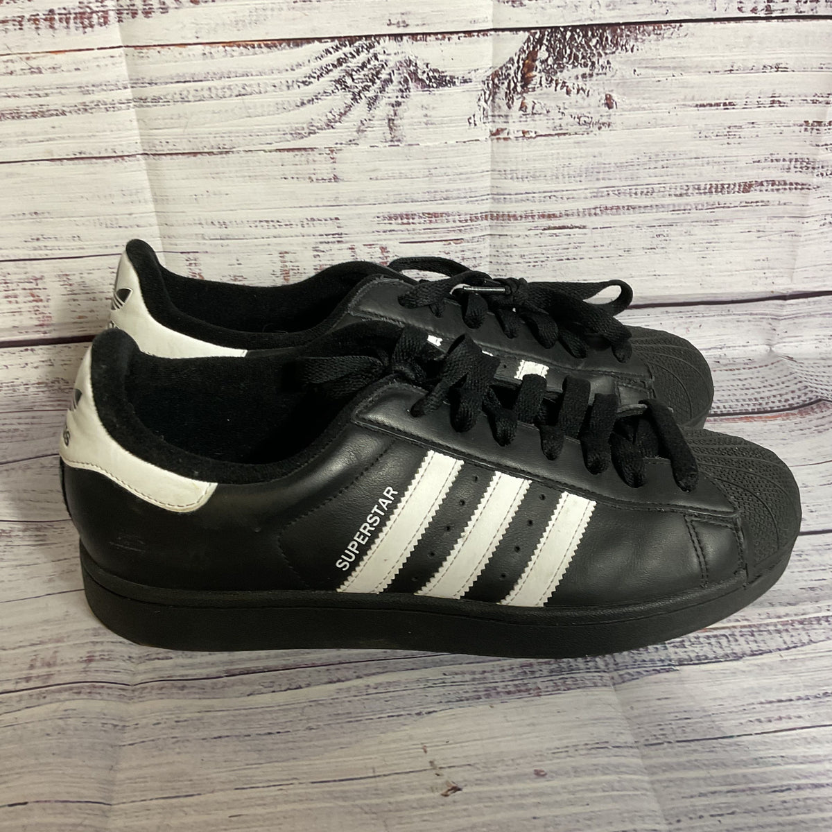 ADIDAS Superstar Men's Black Sneakers Shoes- SZ 10