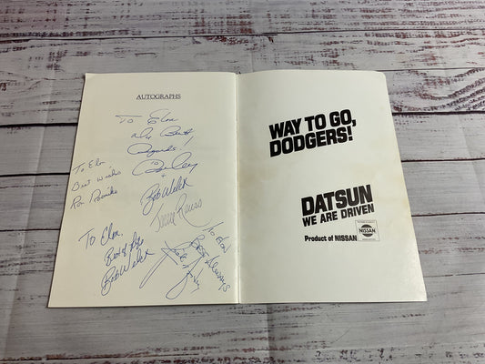 Signed Dodgers Florence Crittenton Services Pamphlet Welch Roenicke Reuss