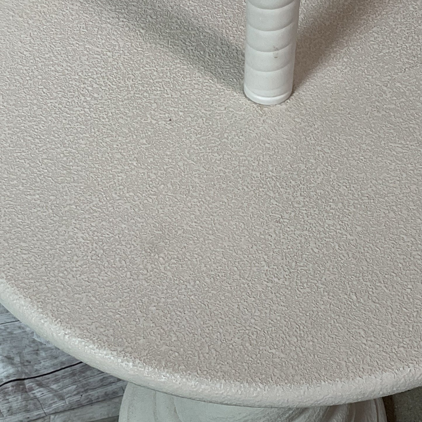 VTG. White Spiral Plaster Tall Floor Standing Lamp Table- 54" (NEEDS REWIRING)